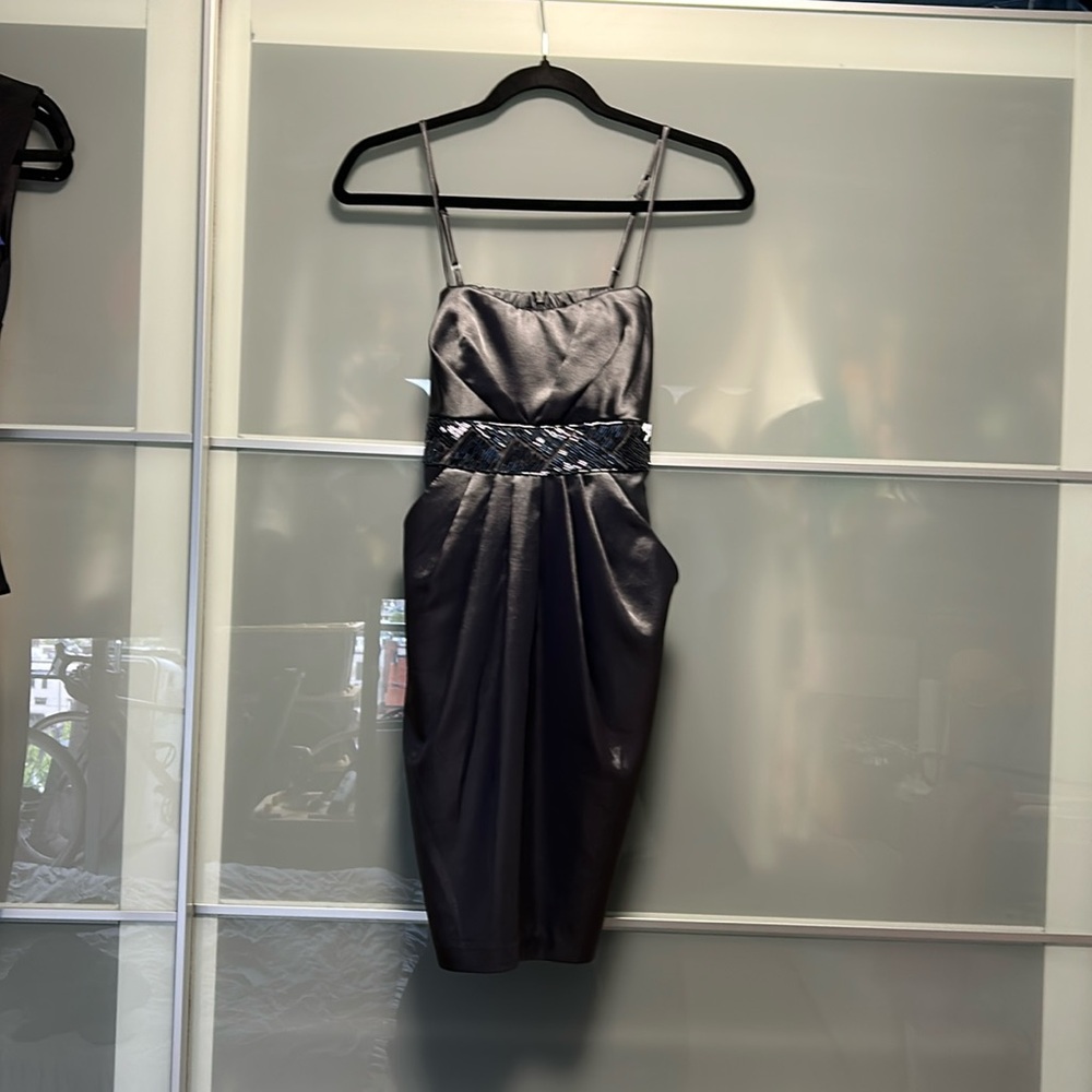 Platinum shiny sequin dress